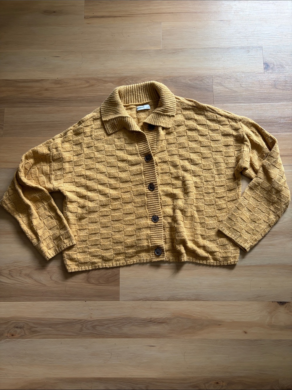 Sonoma Tan Textured Cardigan Sweater